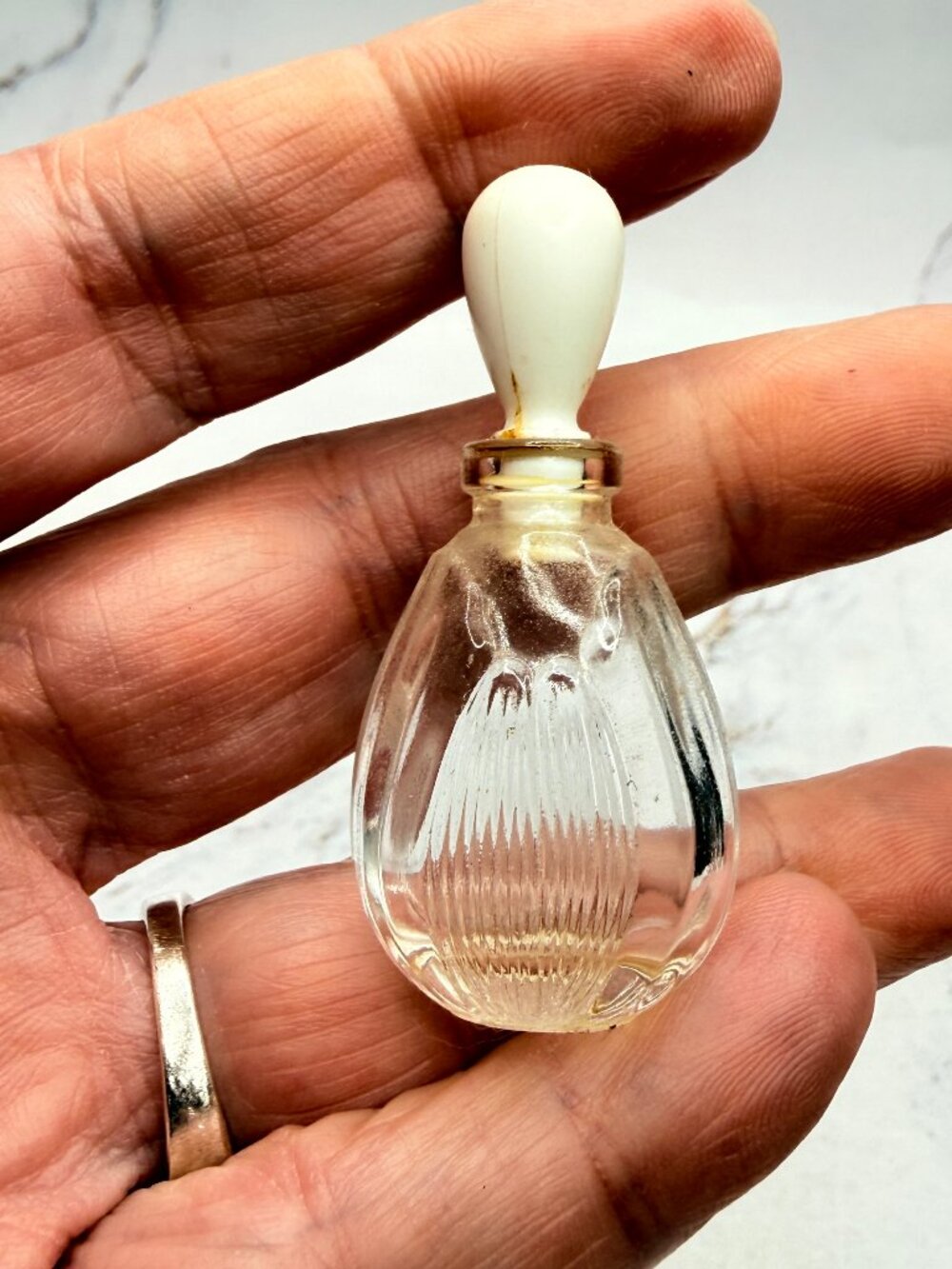 Vintage Privilege Eau De Toilette Tear Drop Miniature Perfume Bottle Empty